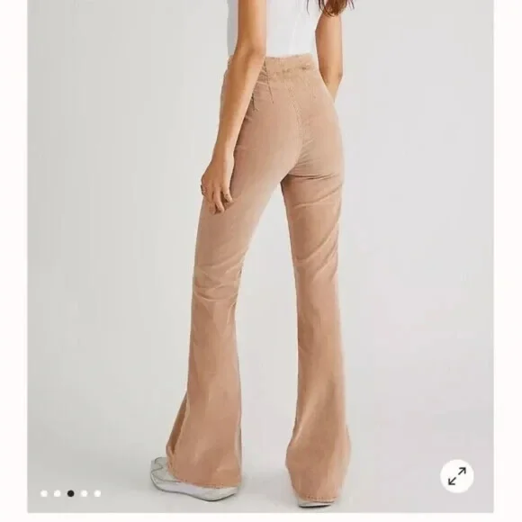Free People Jayde Corduroy Flare High Waisted Pants - size 26 - Picture 4 of 6
